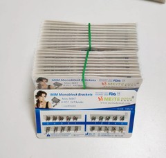 10 Sets Dental Ortho Metal Brackets MIM Monoblock Mini Roth/MBT 022 345 Hooks