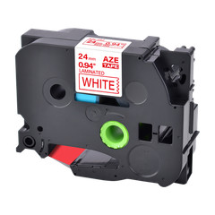 1Pack TZe-252 Red on White 1″ TZe Tape Compatible with Brother PT-D610BT P700