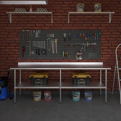 24 in. x 96 in. Stainless Steel Work Table with 1.5 in. Backsplash