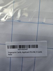5 Fingerprint Cards FBI Applicant FD-258 1st Choice Livescan Fingerprinting NEW