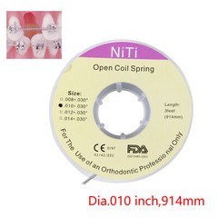 1 Roll Dental Orthodontic Niti Open Coil Spring Spool Dia.010 *030 ” inch