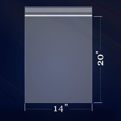 – 100 Count – 14″x20″ 2 Gallon Zip Plastic Poly Bags for Clothing