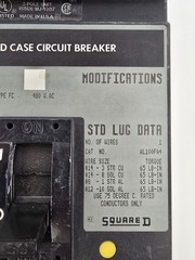 Square D FC34050 I-Line Circuit Breaker 50A 3P 3PH 480V 65KA FC Series 3