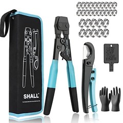 SHALL Pex Cinch Tool Kit 3/8″-1″ Crimper Pipe Cutter & 30 Clamps 2026