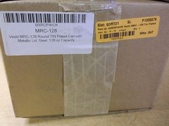 NEW Vestil MRC-128 Tin Plated Steel Round Metallic Lid 128oz *FREE SHIPPING*