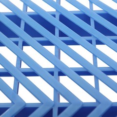 6 Pcs Blue Plastic Grid Trays Moisture Resistant Pad For Goods/Plants 40*40*5 cm