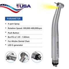 1-10*Kavo Type Dental LED E-generator High Speed Handpiece Standard 4Spray 4Hole