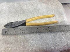 Ideal Tool #429 Hand Crimper 22-10 Wire Crimping Tool – USA – Yellow Handle
