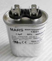 Mars 14031 Motor Run Capacitor 7.5MFD Oval 440/370VAC Dual Voltage Rated (2)