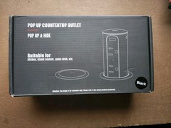 2.5 inch Hole Pop up Outlet for Countertop,20W 4 Outets & 4 USB Ports, Black 15A