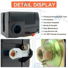 Pressure Switch Valve for Air Compressor 90-125psi Single Port HEAVY DUTY 26Amp
