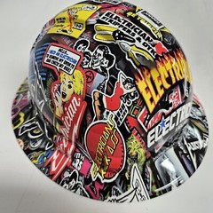 full brim hard hat custom hydro dipped IN ELECTRICIAN EXTREME STICKER BOMB NEW