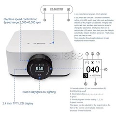 High Speed Dental Micro Motor Brushless 200,000RPM LED 1:5 Contra Angle