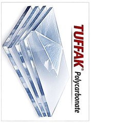 TUFFAK Polycarbonate Sheet 1/8in 12″ x 23″ Peel-off Film New FREE SHIPPING