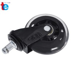 NEW 5Pcs Office Chair Caster Rubber Swivel Wheels Replacement Heavy Duty 3 inch
