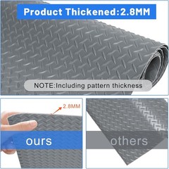 Garage Floor Mat 7.8X18FT 2.8mm Thickened Rubber Garage Flooring Roll