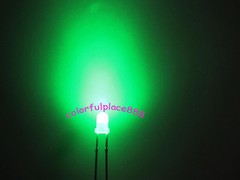 50pcs, 3mm Dual Bi Color Polar Changing Red/Green Led Diffused Leds + Resistors