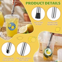 Best Yungyan 25 Sets Lemonade Cups with Lids Straws 32 oz Clear Plastic Include