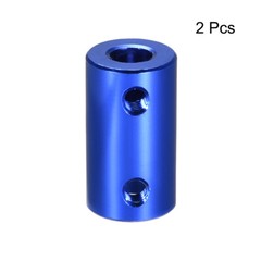 2pcs 1/4″ Bore Rigid Coupling Set Screw Aluminum Alloy Shaft Coupler Connector