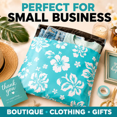 Hawaiian Poly Mailers 10×13 Designer Shipping Bags Self Seal Cute