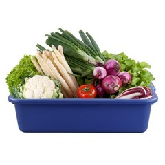 Xyskin 4-Pack Commercial Bus Tubs Box/Tote Stackable Plastic Utility 13 Liter