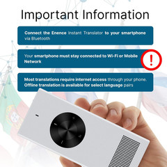Enence PRO Language Translator Device, Real-Time Voice Translation, Instant Pock