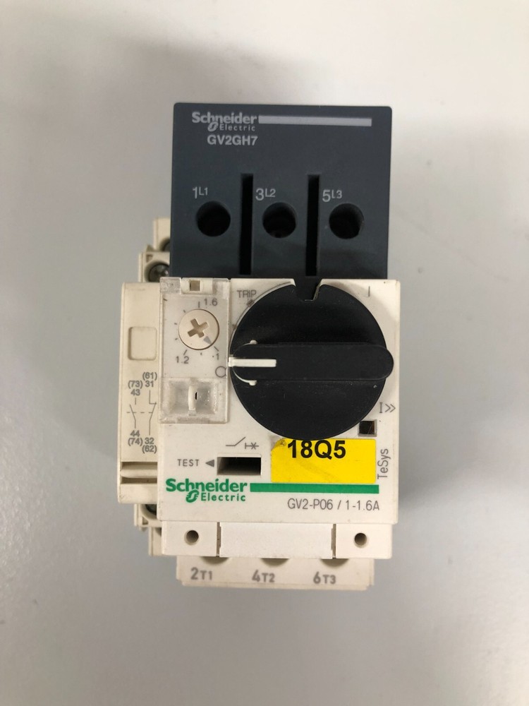 Schneider Electric GV2-P06 Manual Motor Controller With GVAN11 Aux Contact Block