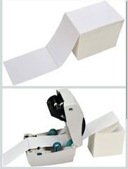 4″x6″ Fanfold Direct Thermal Shipping Labels for Zebra and Rollo 500 PCS