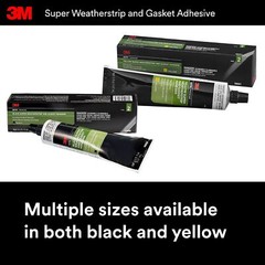 3M Super Weatherstrip and Gasket Adhesive, 08581, 2 fl oz Tube, Black