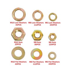 775PCS Grade 8.8 Alloy Steel M6 M8 M10 Bolts and Nuts Assortment Kit Metric Hex