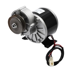 250W Gear Electric Motor Gear Motor Brushed Reduction Motor w/ Belt Pulley 36VDC