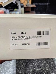 4 Cases Integra 1250ul GripTip 3445 Pre-Sterilized 10 ECO Racks of 96tips