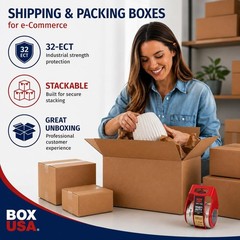 Moving Boxes Medium, 18″L x 14″W x 12″H 10-Pack | Corrugated Cardboard Box fo…