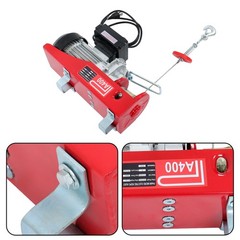 Electric Hoist 880lbs Crane Winch with Wireless Remote Control 850W 110V
