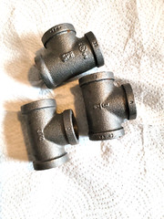 Lot of 3 3/4″Inch Indonesia Malleable Reducing Pipe Threaded Tee Fitting TSP