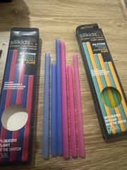 SiliKids Reusable Silicone Straws 6 Pack BPA Free Dishwasher Safe 2-Pk Cheap
