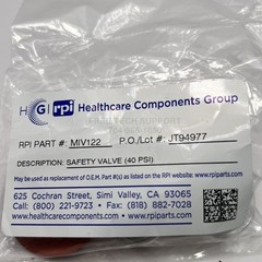 Midmark SAFETY VALVE (40 PSI) (New Style Units) RPI Part #MIV122