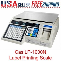 CAS LP1000N Label Printing Scale 30 x 0.01lb NTEP Legal For Trade LP-1000N