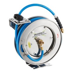 Regency Open Stainless Steel Hose Reel with 35′ x 3/8″ Hose