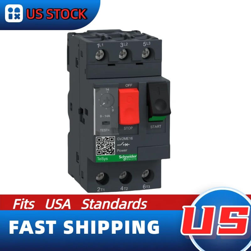 US Inventory: Schneider GV2ME16 NEW Manual Starter Protector, Express Shipping