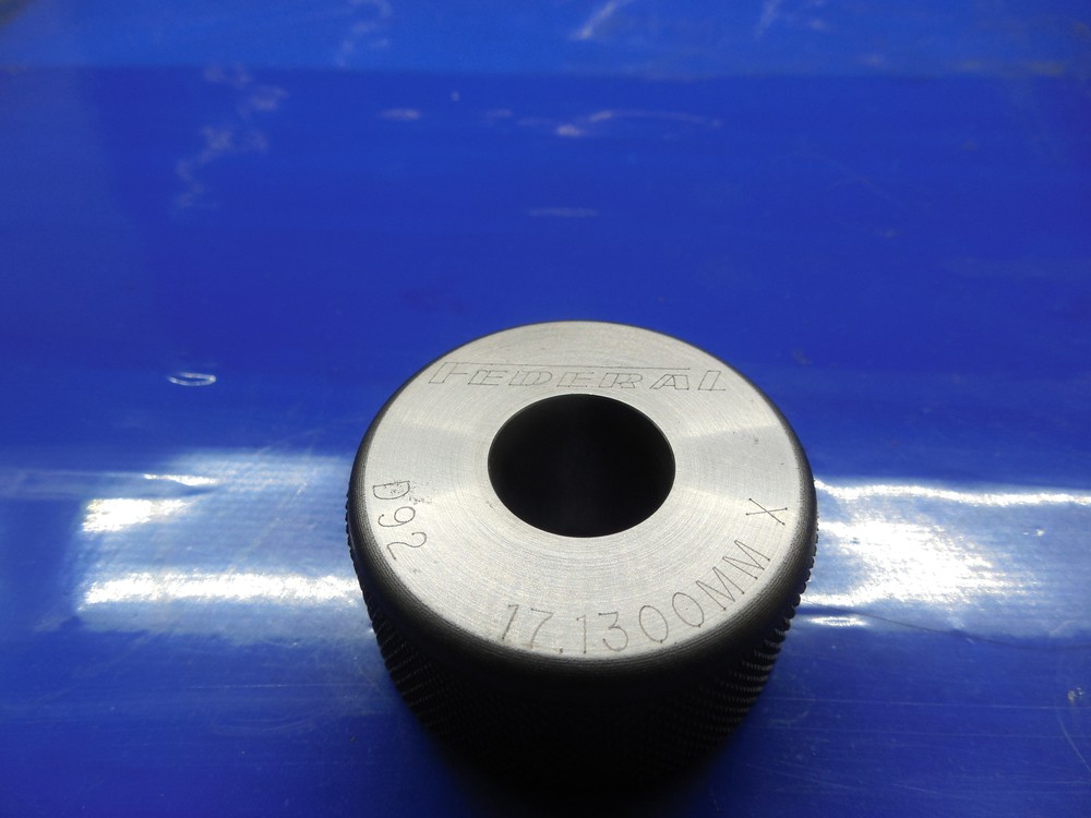 17.130 CLASS X MASTER PLAIN BORE RING GAGE 17.000 +.130 OVERSIZE 17 mm .6744