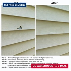Vinyl Siding Repair Kit 24Pcs 6.3X4.75Inch Self-Adhesive Vinyl Siding Patch PVC