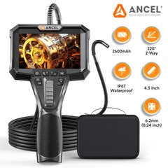5FT 6.2MM Snake Borescope Articulating Endoscope Camera 6 LED Light Inspection