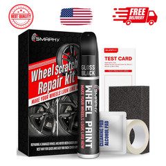 Wheel Scratch Repair Kit, Gloss Black Rim Touch Up Paint, Repair Curb Rash, Scra