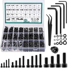 2024 Pcs Metric Screw Assortment, Bolts and Nuts Assortment Metric Machine Sc…