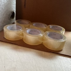 6 Rolls Carton Sealing Clear Packing Tape Box Shipping- 1.8 mil 2″ x 110 Yards