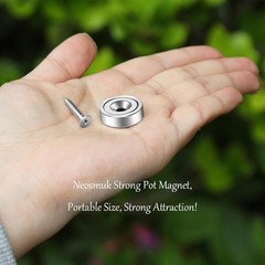 16Pack 40LBS Strong Magnets with Holes, Round Cup Magnets with Screws for Wall M