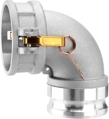 90 Degree Elbow Type DA Cam Camlock and Groove Hose Fitting 4″ Femalex 4″ Male