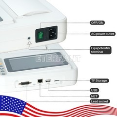 Pprtable 3 Channel 12 Lead 7 Inch Touch Screen ECG EKG Machine Rechargeable