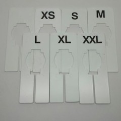 70 Clothing Rack Rectangular Size Dividers – 10 of Each Size